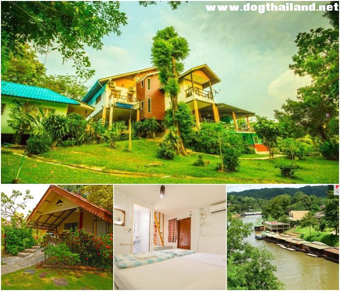 แฮปปี้เนส รีสอร์ท (Happiness Resort) บ้านพักและแพนอนริมแม่น้ำแควน้อย กาญจบุรี สุนัขพักได้ ฟรี