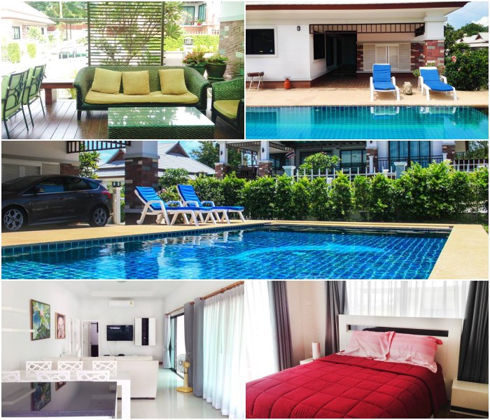 หัวหิน ประจวบคีรีขันธ์ "บ้านตะวันฉาย หัวหิน พูลวิลล่า " สุนัขเข้าพักได้ บ้านพักตากอากาศ ครอบครัว