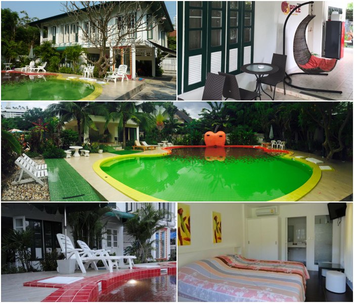 หัวหิน ประจวบคีรีขันธ์ " Big Apple Bed & Pool รีสอร์ท " สุน้ขพักได้