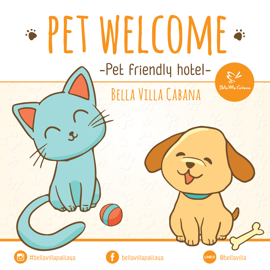 Bella Villa Cabana Pattaya โรงแรมติดทะเล สัตว์เลี้ยงเข้าพักฟรี พัทยา ชลบุรี