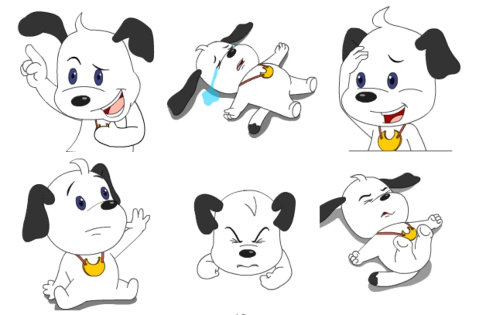 ดุ๊กดิ๊กน้องหมา สุดกวนหนาทะเล้น การ์ตูนน่ารักไว้แต่งเว็บ