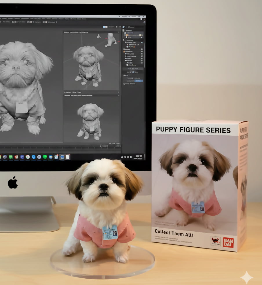 วิธีทำโมเดล fig น่ารักๆ กำลังฮิตตอนนี้ใส่กล่องพร้อม ด้วย google gemini 