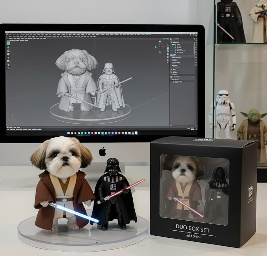 วิธีทำโมเดล fig น่ารักๆ กำลังฮิตตอนนี้ใส่กล่องพร้อม ด้วย google gemini 