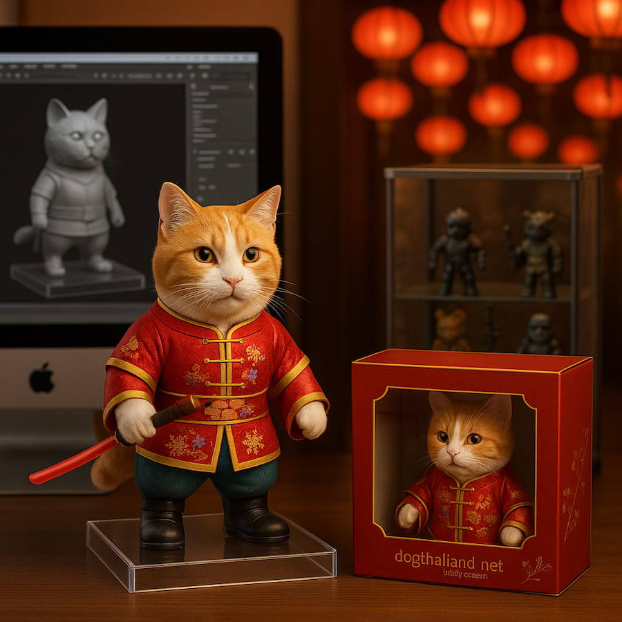 วิธีทำ Art Toy Figure น้องหมา–น้องแมว–คน ด้วย Prompt ChatGPT