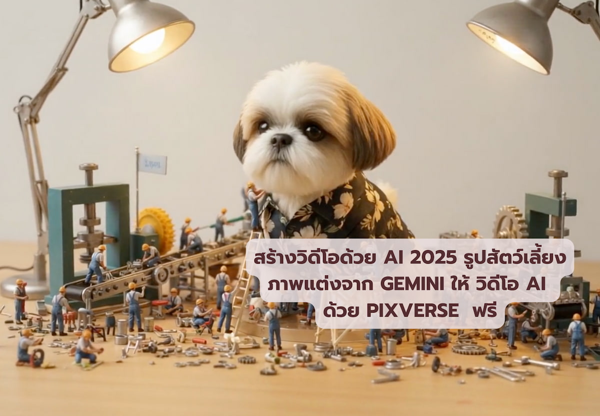 สร้างวิดีโอ AI 2025 จากรูปภาพหรือภาพสัตว์เลี้ยง Gemini ให้ “ขยับ–เต้นได้” ด้วย PixVerse ฟรี