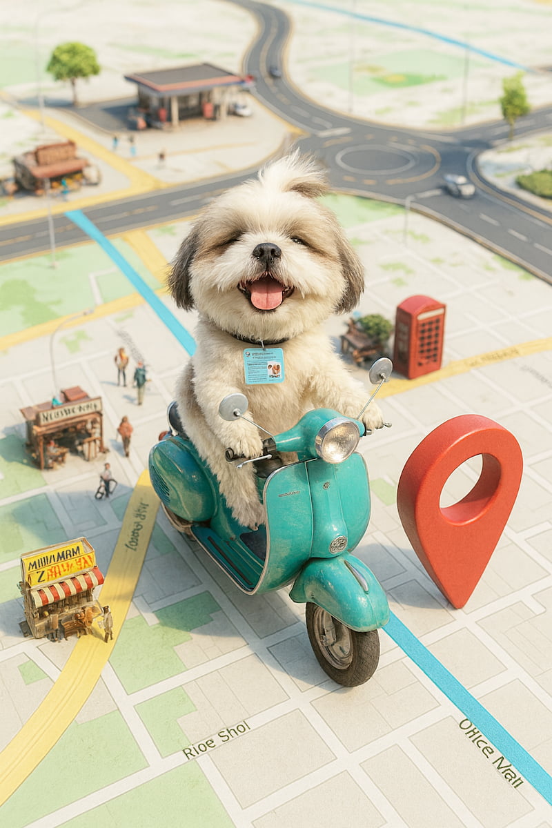 แจก Prompt ฟรี! ทำภาพขี่เวสป้าสีคลาสสิกอยู่บนแผนที่ Google  ...