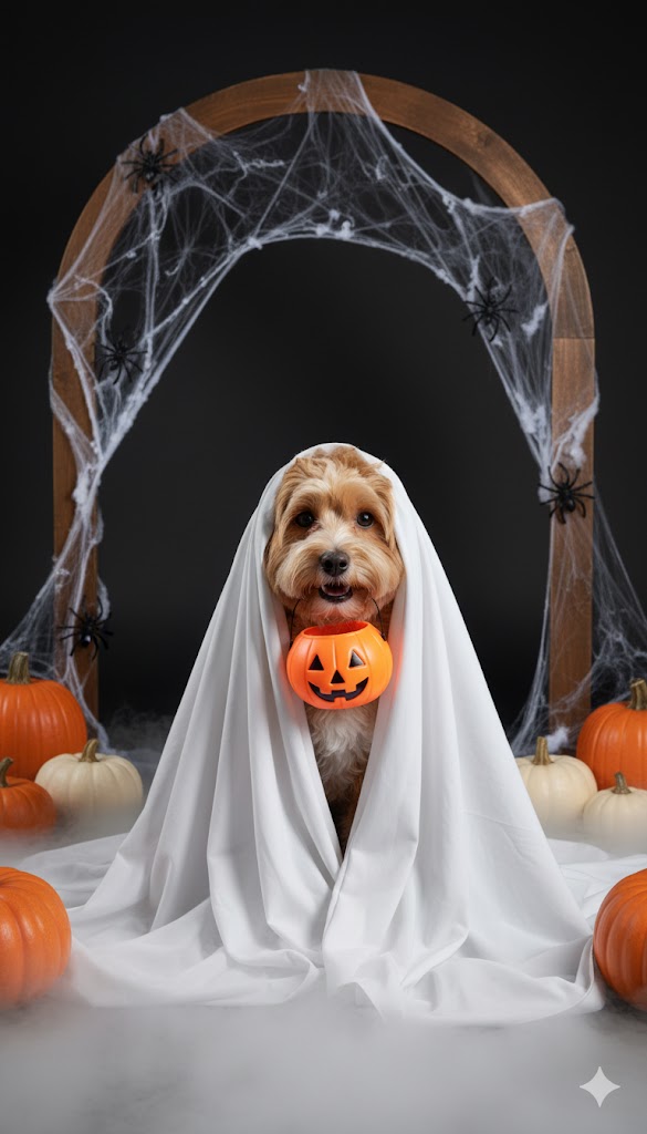 แจก Prompt AI halloween สร้างภาพหมาแมวในชุดฮาโลวีนน่ารักและหลอน (ฟรี!)