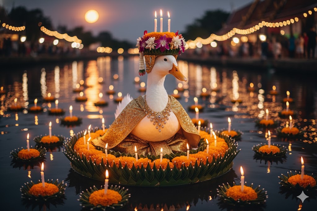 แจก Prompt AI ลอยกระทง 2025: เนรมิตภาพคน & น้องหมาแมวกระต่าย ในชุดไทยสุดหรู สุดปัง สมจริง 8K