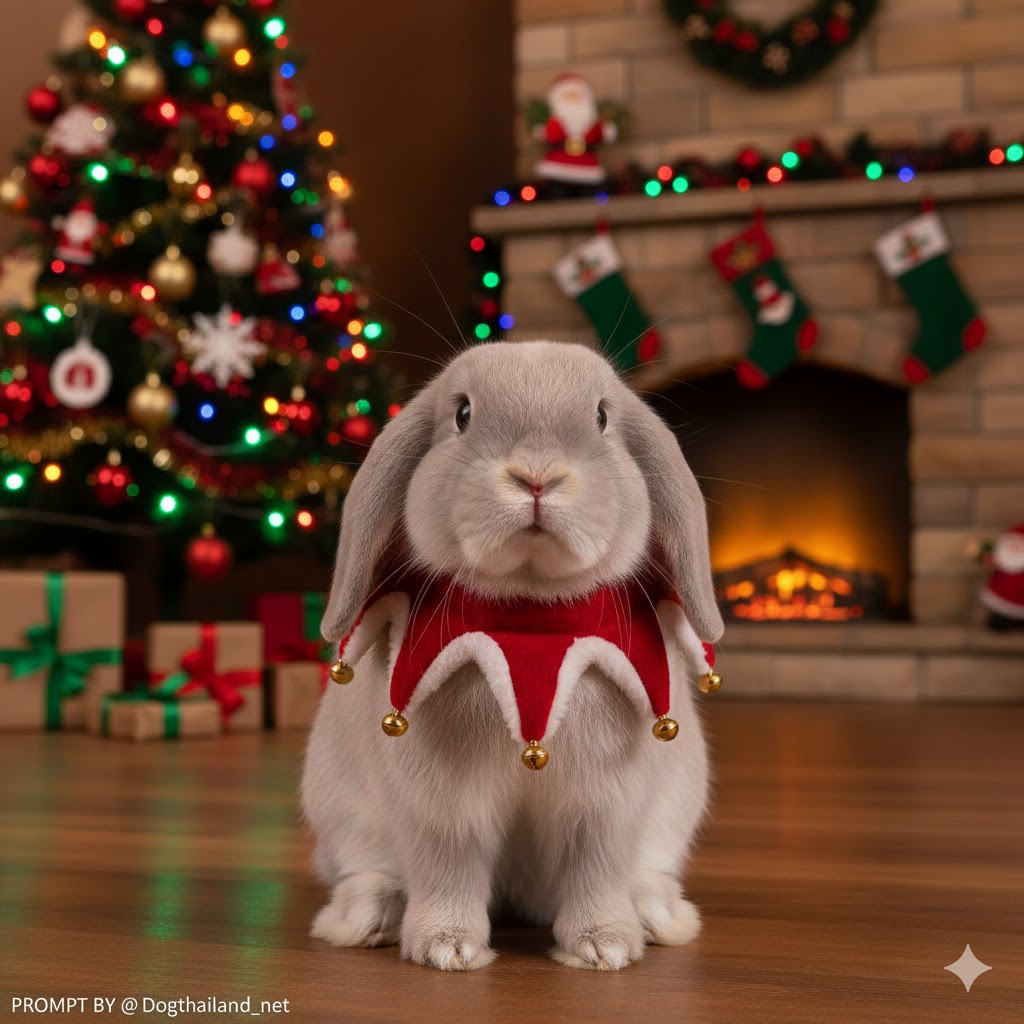 Prompt AI คริสต์มาส 2025: ฟรี! ทำภาพหมาแมว สัตว์เลี้ยง ในชุดเอลฟ์/ซานต้า 8K