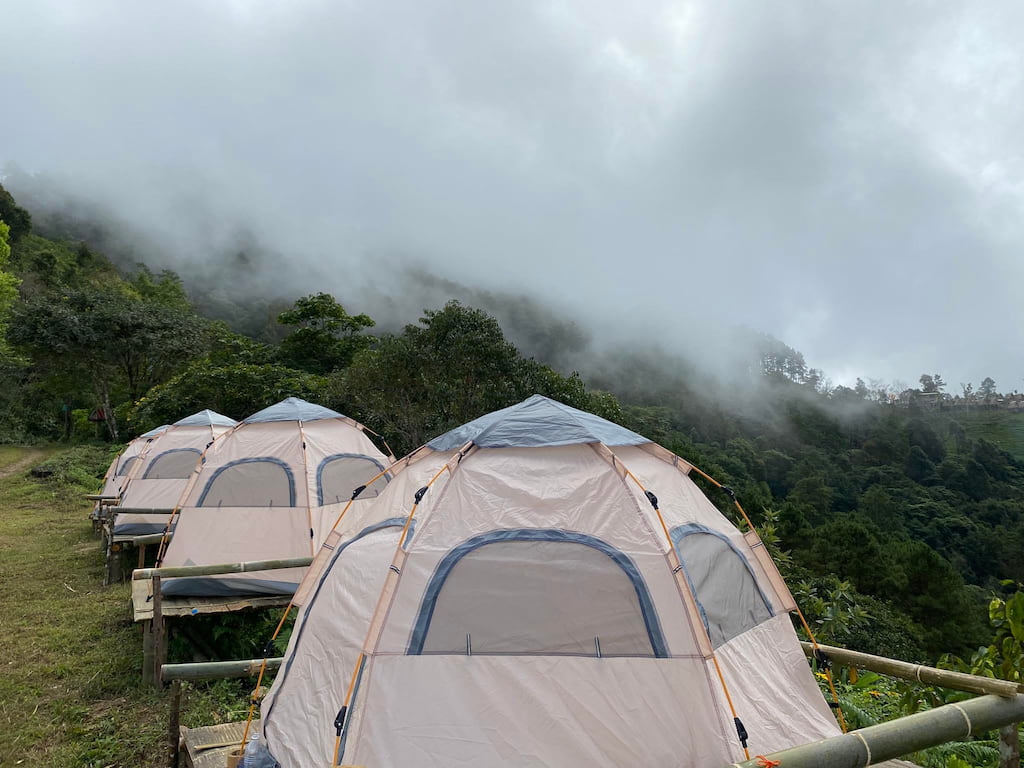 7 ที่พักใกล้ทุ่งดอกบัวตอง ดอยแม่อูคอ | หมาแมวพักได้ (รับหมาใหญ่) ชมวิวหมอก 360°