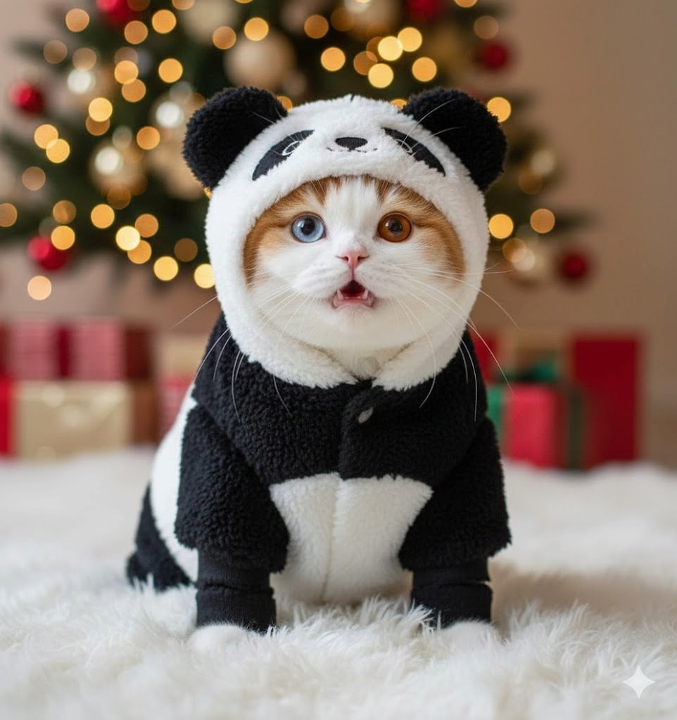 3 Prompt AI Pet Portrait คริสต์มาสสำหรับ หมา-แมว | แปลงโฉมสัตว์เลี้ยงเป็นซานต้า/แฟนซี ด้วย AI 100%