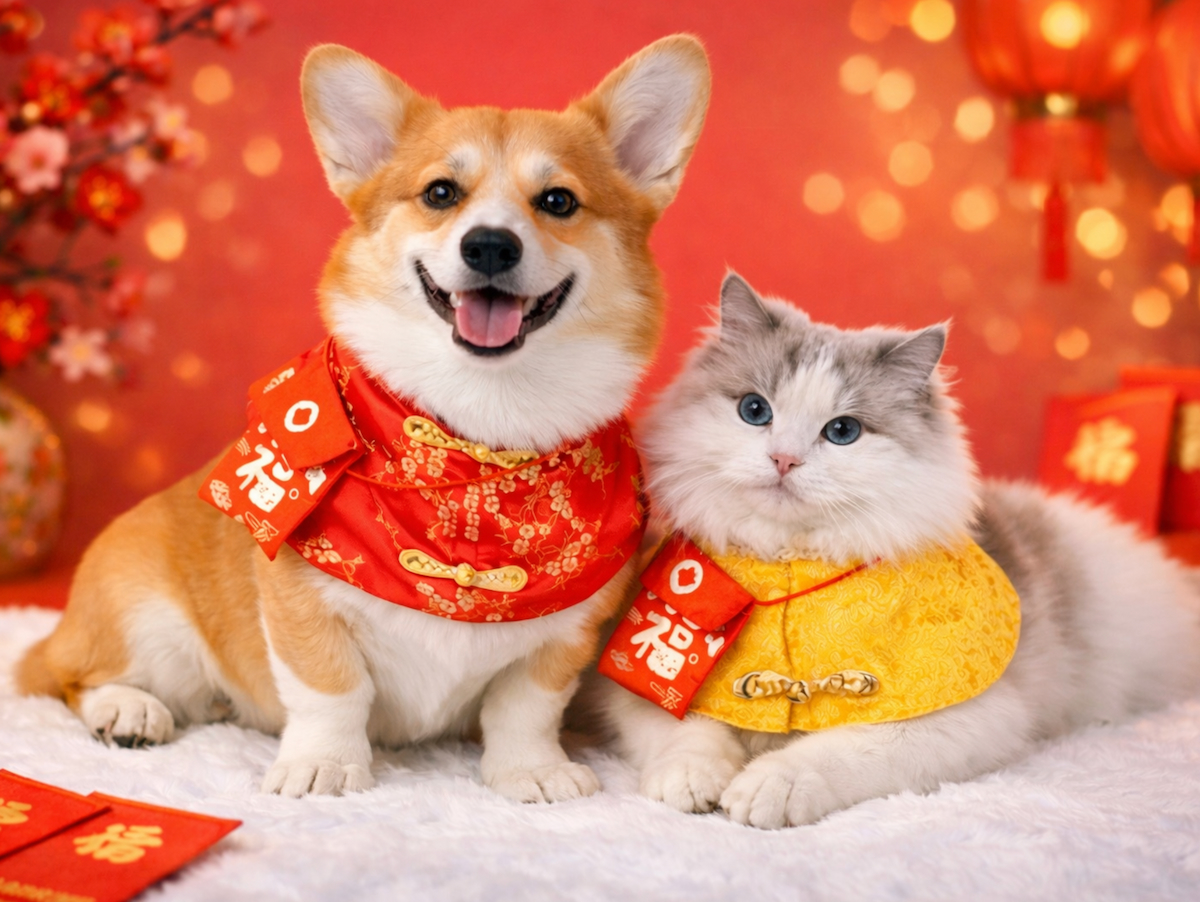 ภาพประกอบ:อัปเดตเทรนด์ 2026! ชุดจีนหมาแมวสุดน่ารัก ชุดตรุษจีนหมาใหญ่ มีไซส์ครบตั้งแต่น้องแมวจนถึงหมาใหญ่