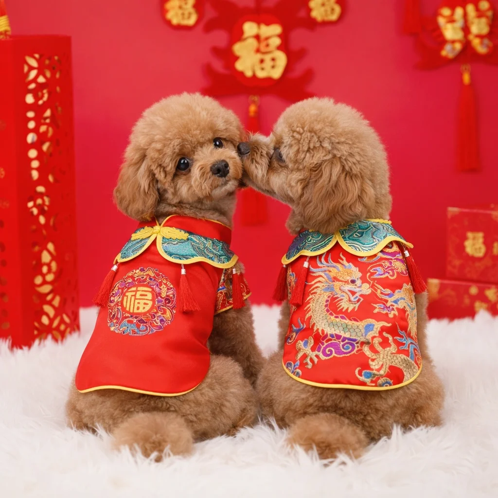 ชุดจีนสุนัข-แมว 2569 อัปเดตแฟชั่นตรุษจีนปีม้า เสื้อกี่ ...