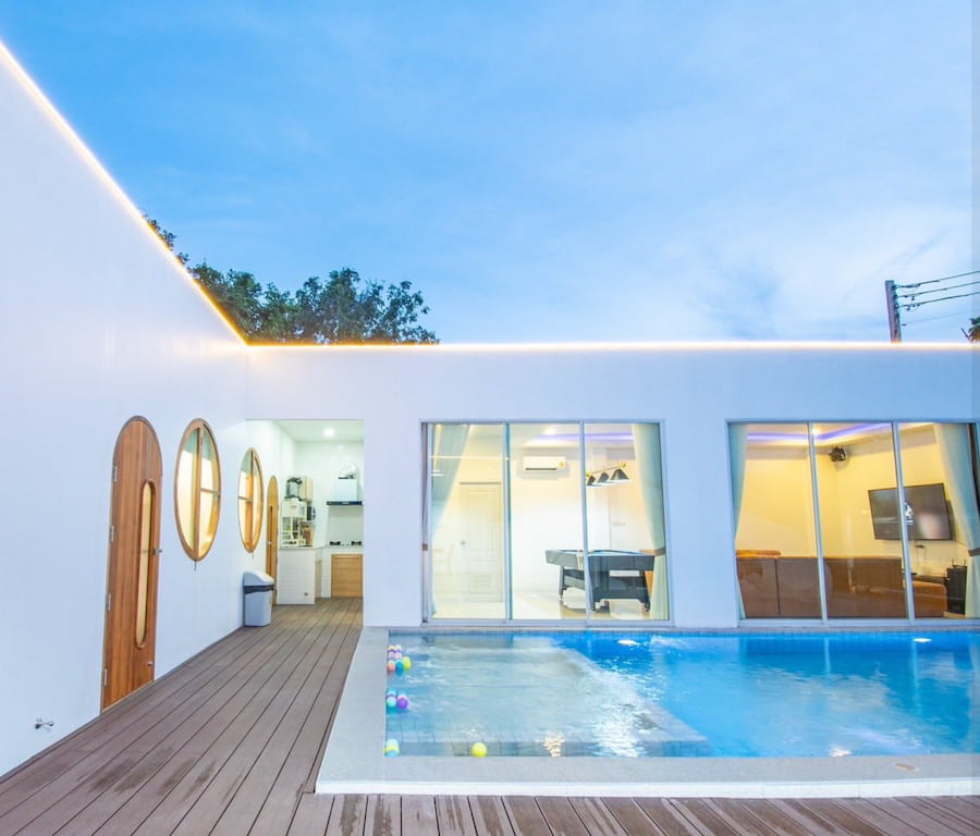 5 ที่พักพูลวิลล่า สัตหีบ แสมสาร หมาพักได้ ติดทะเล วิวสวย ใกล้เกาะแสมสาร