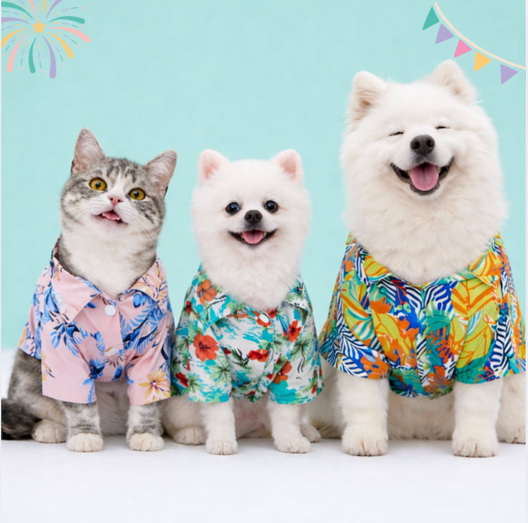 เสื้อหมา เสื้อแมว เสื้อสงกรานต์หมา เสื้อหมาฮาวาย ลาย ...