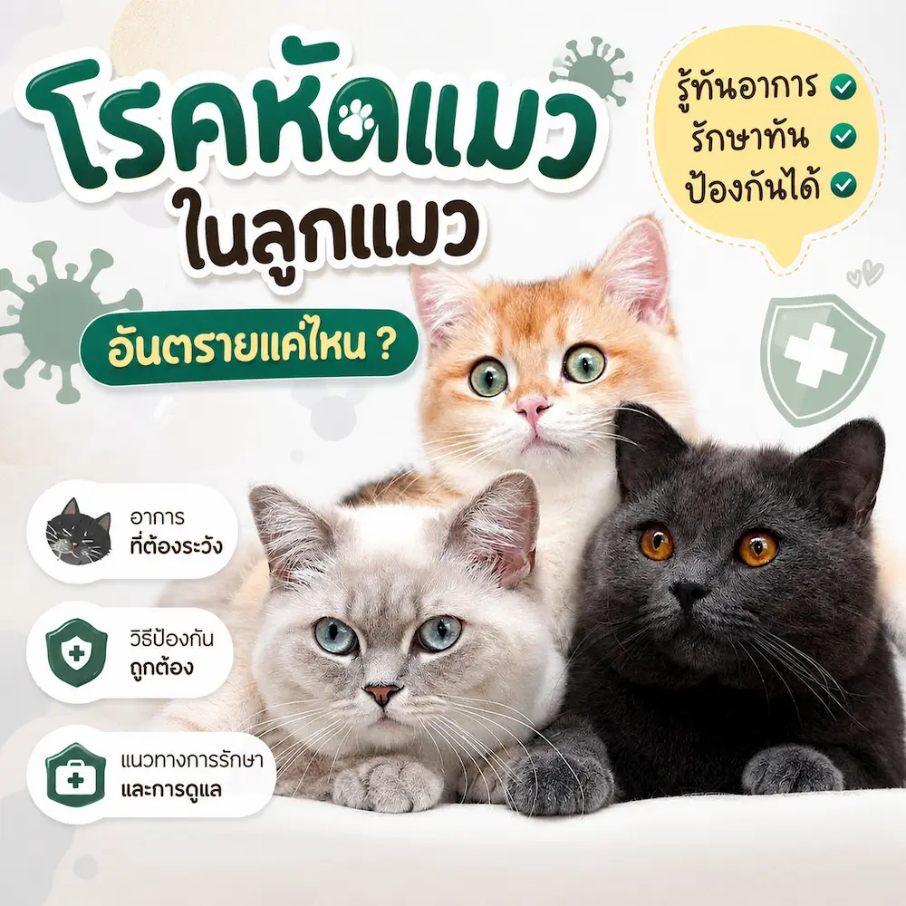 โรคหัดแมวในลูกแมว อันตรายแค่ไหน ? รู้ทันอาการ รักษาทัน ป้องกันได้