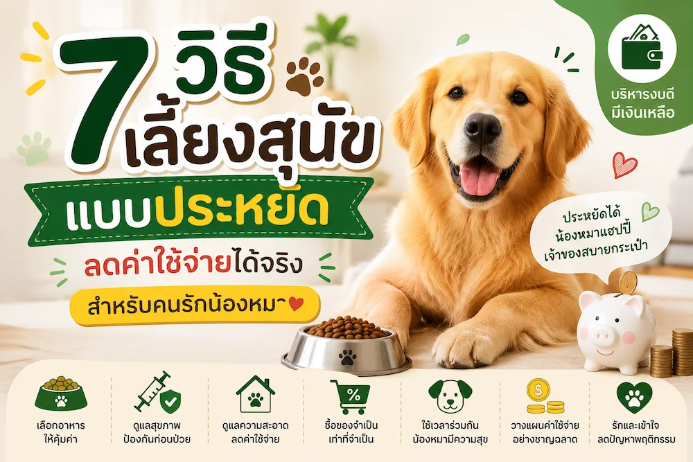 7 วิธีเลี้ยงสุนัขแบบประหยัด ลดค่าใช้จ่ายได้จริง สำหรับคนรักน้องหมา