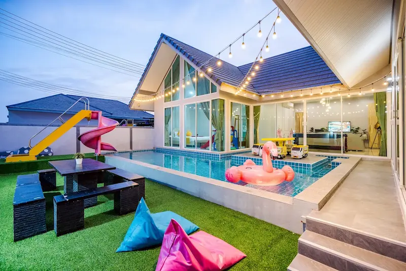 13 พูลวิลล่าชะอำ Pet Friendly หมาใหญ่พักได้ บ้านมีสระส่วนตัว ใกล้ทะเล อัปเดต 2569