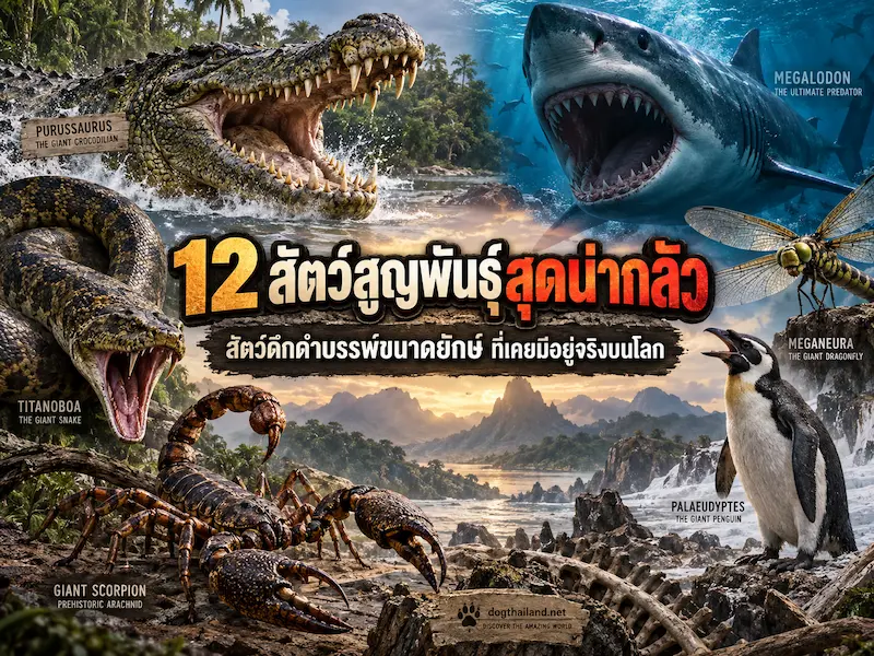 12 สัตว์สูญพันธุ์สุดน่ากลัว สัตว์ดึกดำบรรพ์ขนาดยักษ์ที่เคยมีอยู่จริงบนโลก