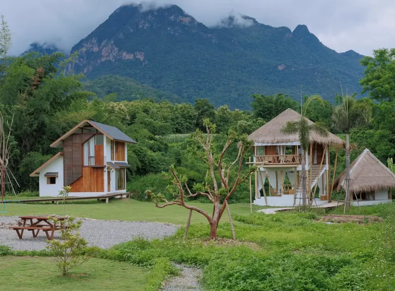 Anda.Warin ที่พักเชียงดาวหมาพักได้ Pet Friendly วิวดอยหลวงเชียงดาว ติดลำธาร