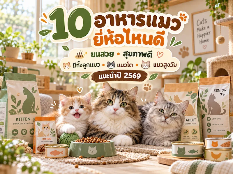 10 อาหารแมวยี่ห้อไหนดี ขนสวย สุขภาพดี มีทั้งลูกแมว แมวโต และแมวสูงวัย