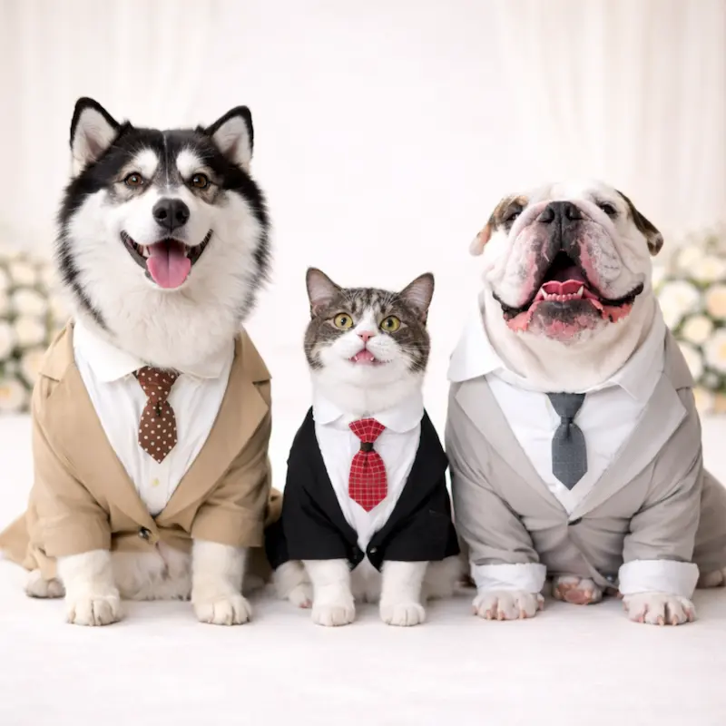 แฟชั่นชุดแต่งงานหมา สไตส์เจ้าหญิงเจ้าชาย ชุดแต่งงานหมาแมว สูทหมาใหญ่ หรู หลายแบบ
