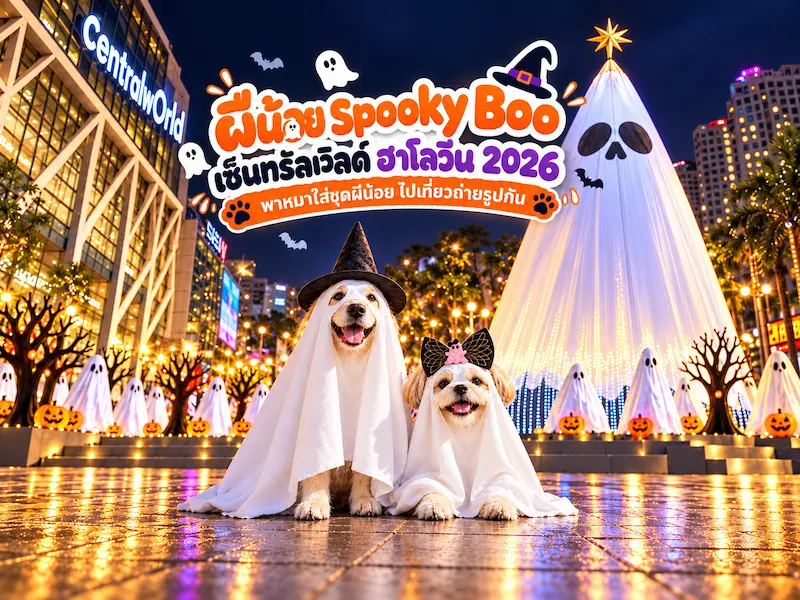 ผีน้อย Spooky Boo เซ็นทรัลเวิลด์ ฮาโลวีน 2026 พาหมาใส่ชุดผีน้อย ไปเที่ยวถ่ายรูปกัน
